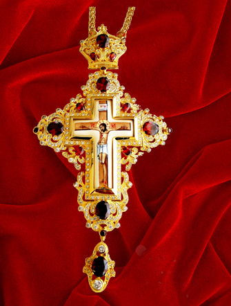 Cruce pectorala argint aurita 9